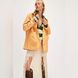 Free People We The Free Avery Dyed Denim Utility Jacket Size Large